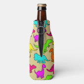 Colorful Dinosaurs Flesjeskoeler (Fles Achterkant)