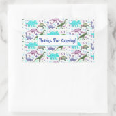 Colorful Dinosaurs Galore Hartelijk dank Rechthoekige Sticker (Tas)