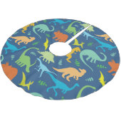 Colorful Dinosaurs Kerstboom Rok (Gekanteld)