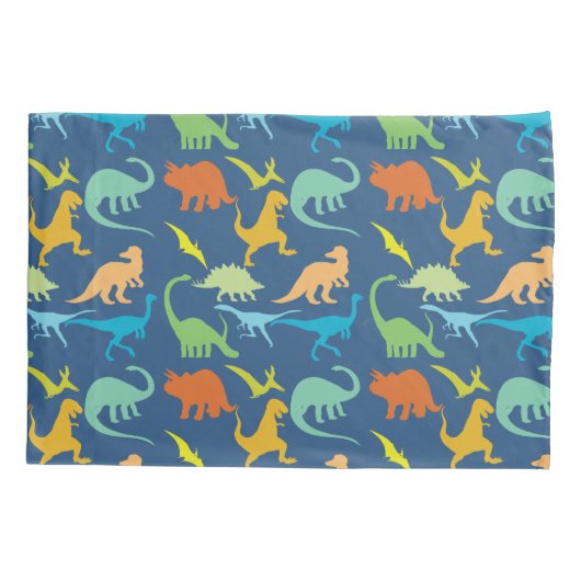 Colorful Dinosaurs Kussensloop (Achterkant)