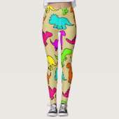 Colorful Dinosaurs Leggings (Voorkant)