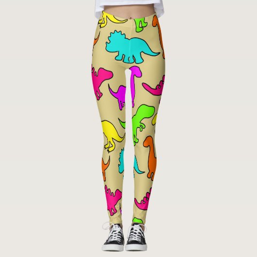 Colorful Dinosaurs Leggings (Voorkant)