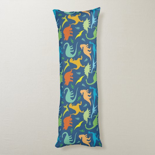 Colorful Dinosaurs Lichaamskussen (Achterkant (Verticaal))