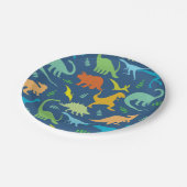 Colorful Dinosaurs Papieren Bordje (Gekanteld)