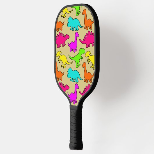 Colorful Dinosaurs Pickleball Paddle (Links)