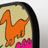 Colorful Dinosaurs Pickleball Paddle (Links Detail)