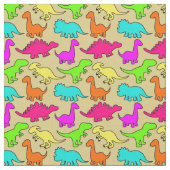 Colorful Dinosaurs Stof (Close Up)
