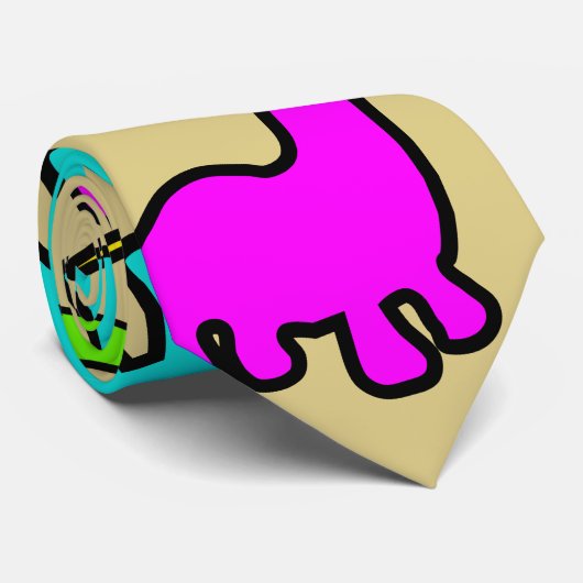 Colorful Dinosaurs Stropdas (Opgerold)