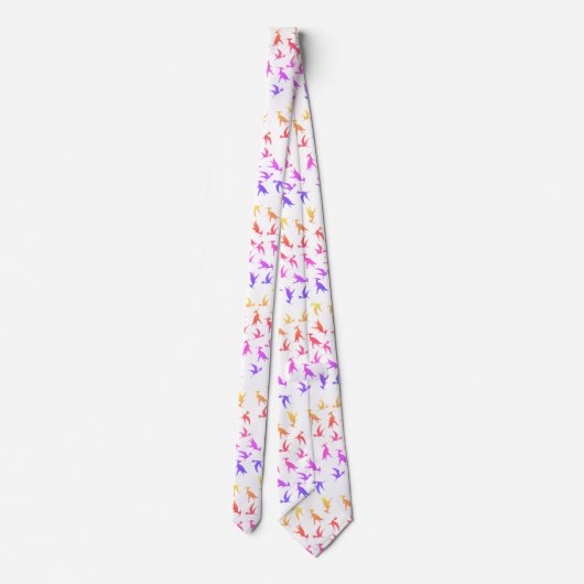 Colorful Dinosaurs Stropdas (Achterkant)
