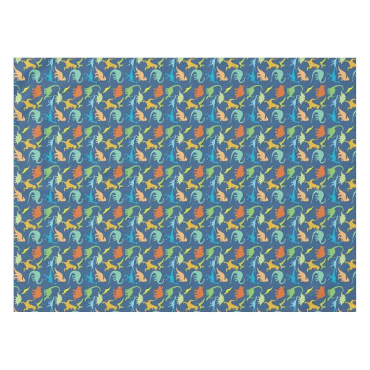 Colorful Dinosaurs Tafelkleed (Voorkant (Horizontaal))