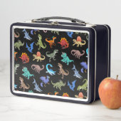 Colorful Dinosaurs Tin Lunch Box (In situ)