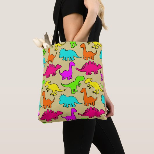Colorful Dinosaurs Tote Bag (Dichtbij)