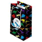 Colorful Dinosaurs Waterverf Kinder Patroon Klein Cadeauzakje (Achterkant Gekanteld)