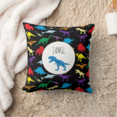 Colorful Dinosaurs Waterverf Kinder Patroon Kussen (Deken)