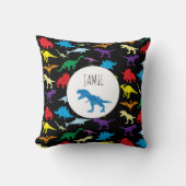 Colorful Dinosaurs Waterverf Kinder Patroon Kussen (Voorkant)