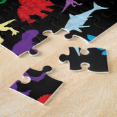 Colorful Dinosaurs Waterverf Kinder Patroon Legpuzzel (Zijkant)
