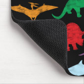 Colorful Dinosaurs Waterverf Kinder Patroon Muismat (Hoek)