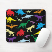 Colorful Dinosaurs Waterverf Kinder Patroon Muismat (Met muis)