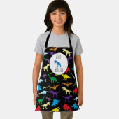Colorful Dinosaurs Waterverf Kinder Patroon Schort (Insitu)