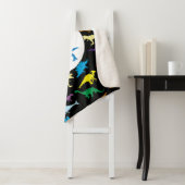 Colorful Dinosaurs Waterverf Kinder Patroon Sherpa Deken (In situ)