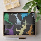 Colorful Dinosaurs Waterverf Kinder Patroon Tissuepapier (Geschenk)