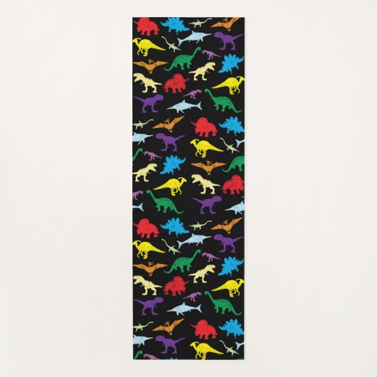 Colorful Dinosaurs Waterverf Kinder Patroon Yogamat (Voorkant)