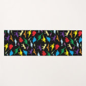 Colorful Dinosaurs Waterverf Kinder Patroon Yogamat (Voorkant (horizontaal))