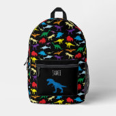 Colorful Dinosaurs Waterverf Kinder School Bedrukte Rugzak (Voorkant)