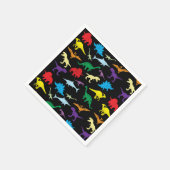 Colorful Dinosaurs Waterverf Kinderen van Birthday Servet (Hoek)
