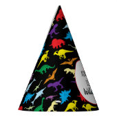 Colorful Dinosaurs Wild One Kids Birthday Feesthoedjes (Links)