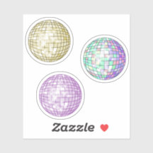 Colorful Disco Balls Sticker Set