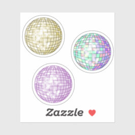 Colorful Disco Balls Sticker Set