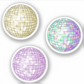 Colorful Disco Balls Sticker Set (Voorkant)
