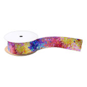 Colorful Disco Geometric Glitter & Sparkles Satijnen Lint (Spoel)