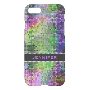 Colorful Disco Glitter & Sparkles Patroon 2 iPhone SE/8/7 Hoesje