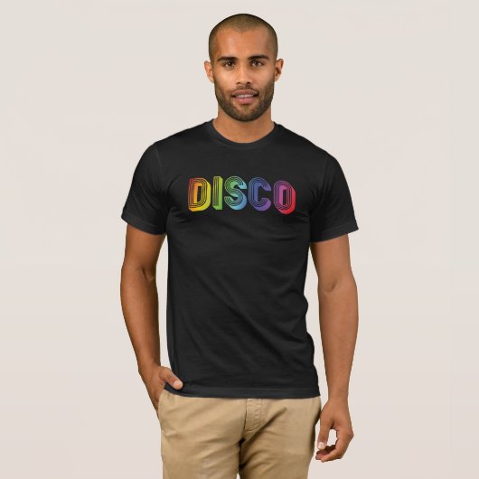 Colorful DISCO-tekst T-shirt (Voorkant volledig)