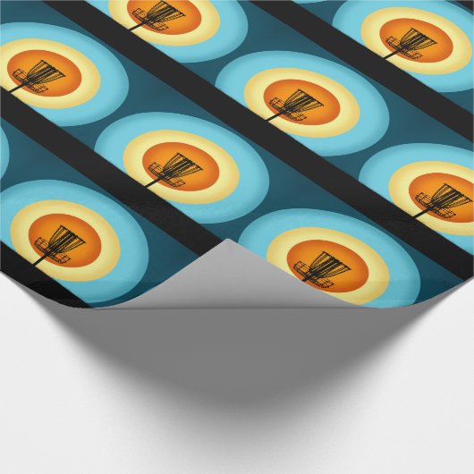 Colorful Disk Golf Basket Cadeaupapier (Hoek)
