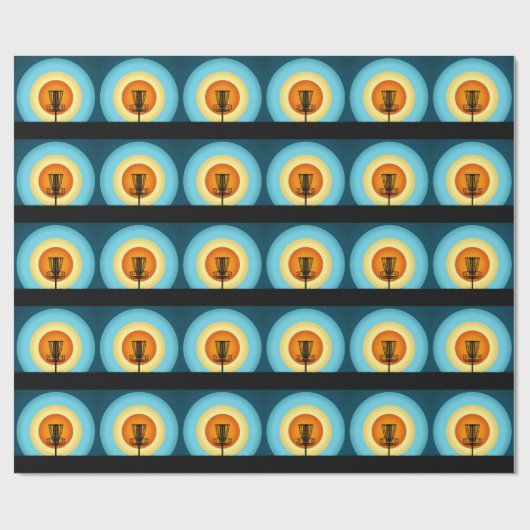 Colorful Disk Golf Basket Cadeaupapier (Vlak)