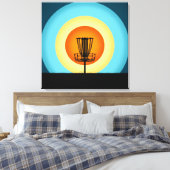 Colorful Disk Golf Basket Canvas Afdruk (Insitu (Slaapkamer))