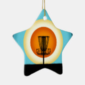 Colorful Disk Golf Basket Keramisch Ornament (Rechts)