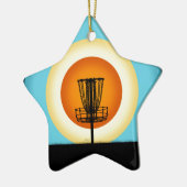 Colorful Disk Golf Basket Keramisch Ornament (Links)