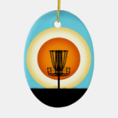 Colorful Disk Golf Basket Keramisch Ornament (Voorkant)