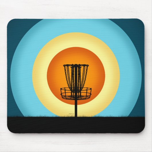 Colorful Disk Golf Basket Muismat (Voorkant)
