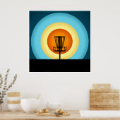 Colorful Disk Golf Basket Poster (Keuken)