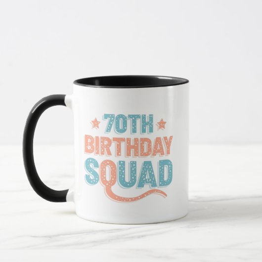 Colorful Distressed 70th birthday squad Mok (Links)