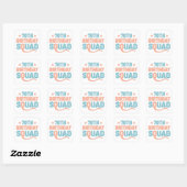 Colorful Distressed 70th birthday squad Vierkante Sticker (Vel)