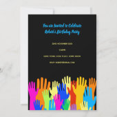 Colorful Diverse Group Community of Raised Hands Kaart (Achterkant)