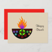 Colorful Diwali Lamp Diya Briefkaart (Voorkant / Achterkant)