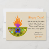 Colorful Diwali Lamp Diya Kaart (Voorkant)