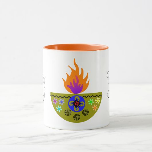 Colorful Diwali Lamp Diya Mok (Midden)